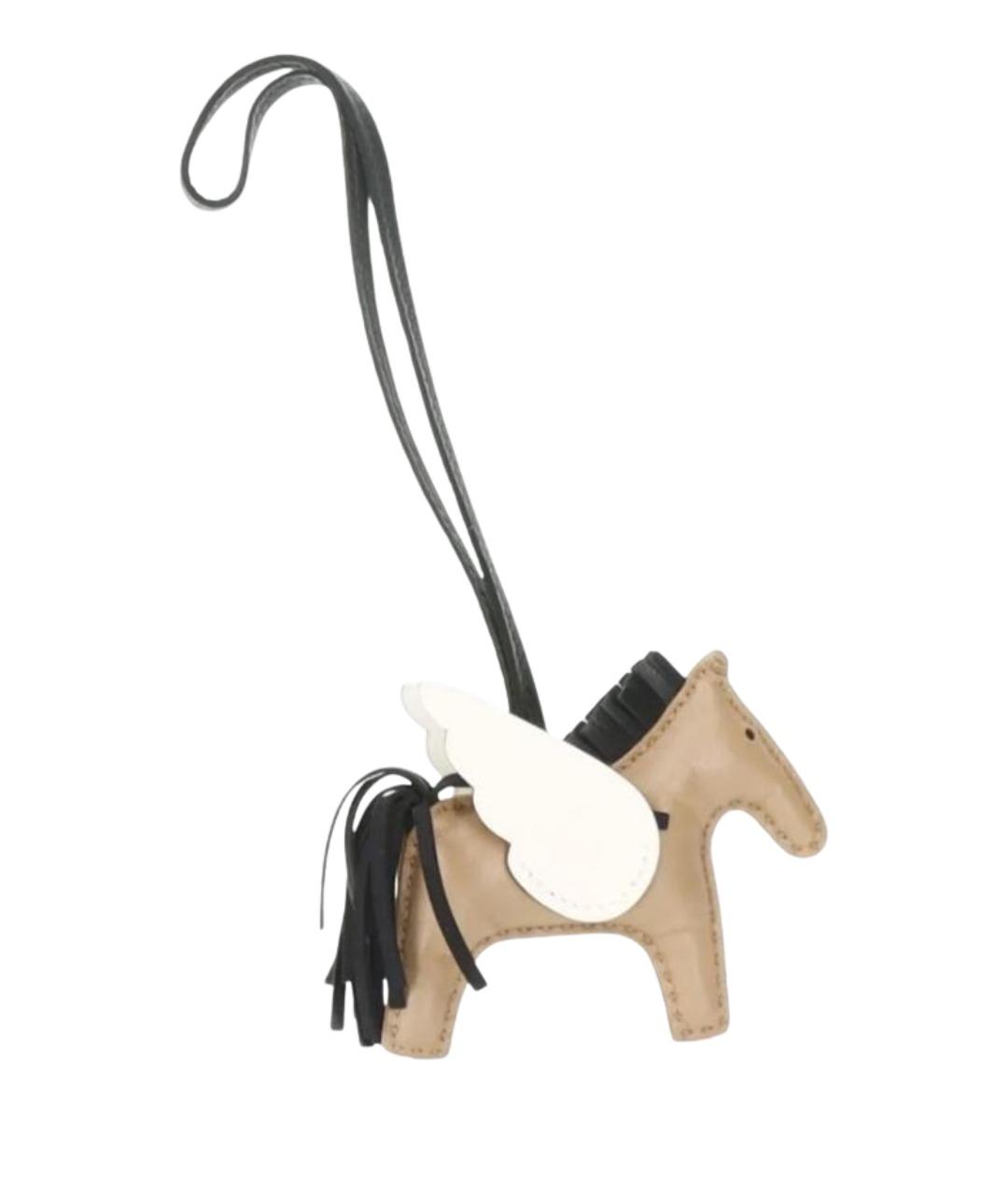 HERMES Коричневый брелок, фото 1