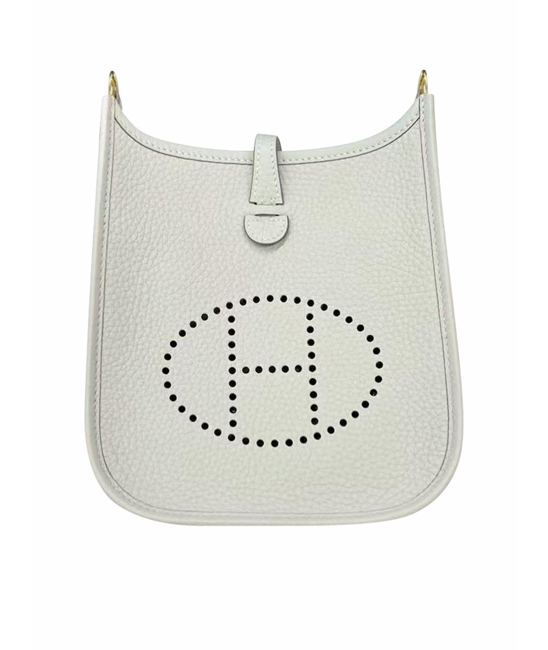 HERMES Белая кожаная сумка через плечо, фото 1