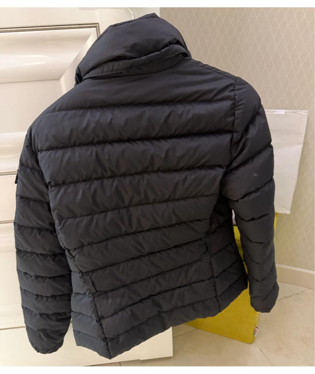 MONCLER Темно-синяя полиамидовая куртка, фото 2