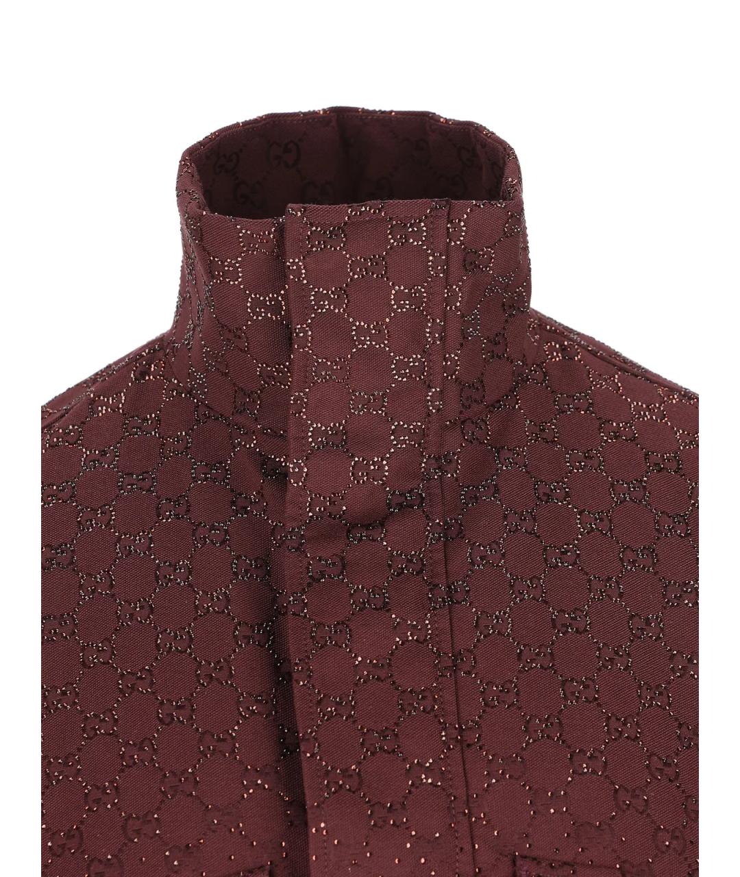 GUCCI Бордовая хлопковая куртка, фото 3