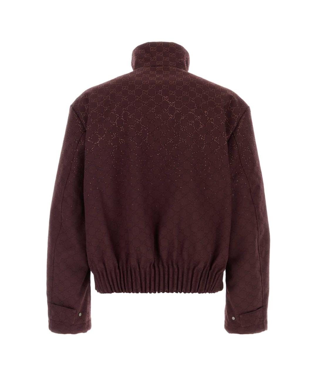 GUCCI Бордовая хлопковая куртка, фото 2