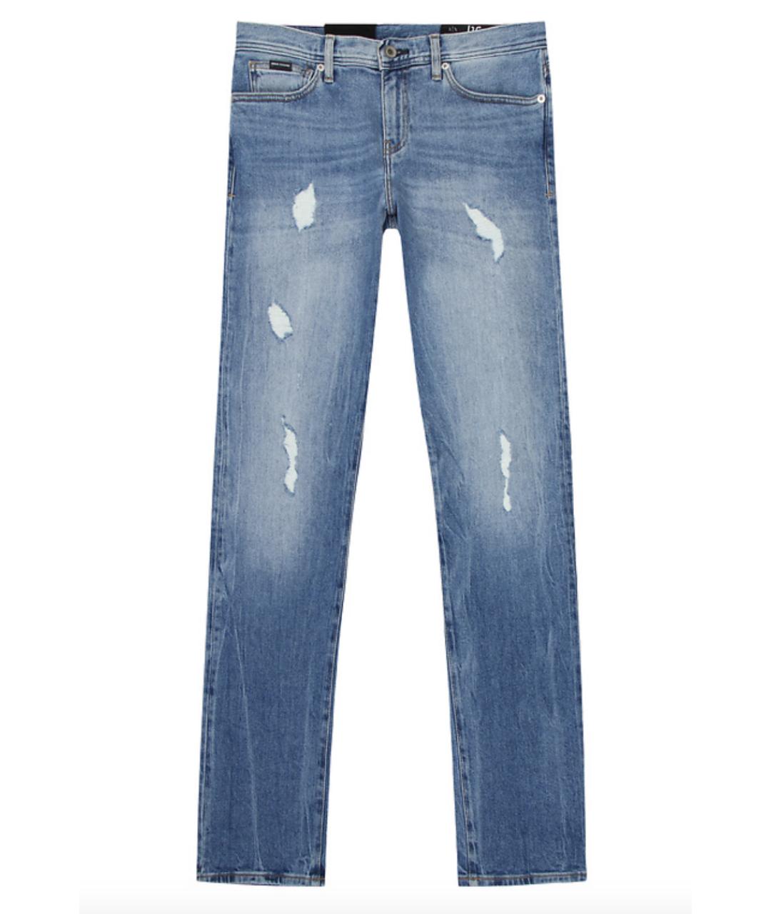 ARMANI EXCHANGE Синие хлопко-эластановые джинсы скинни, фото 1