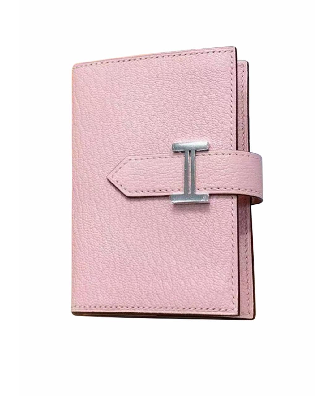 HERMES Розовый кошелек, фото 1