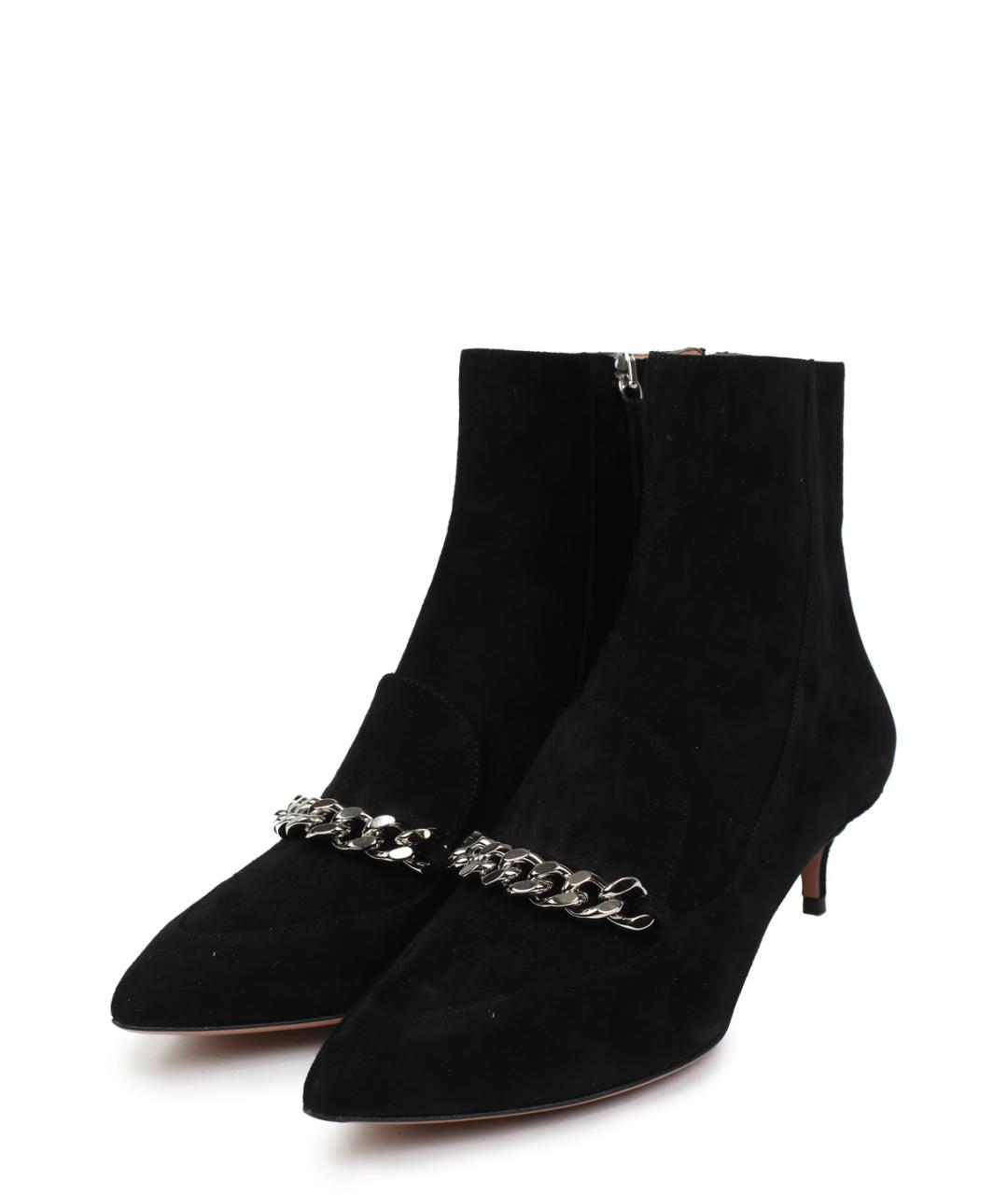 AQUAZZURA Черные замшевые ботильоны, фото 5