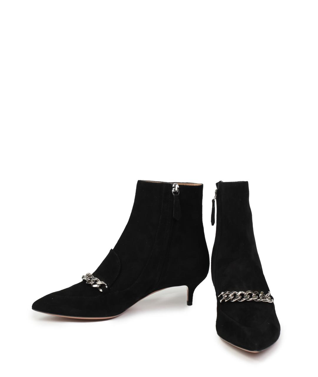 AQUAZZURA Черные замшевые ботильоны, фото 2