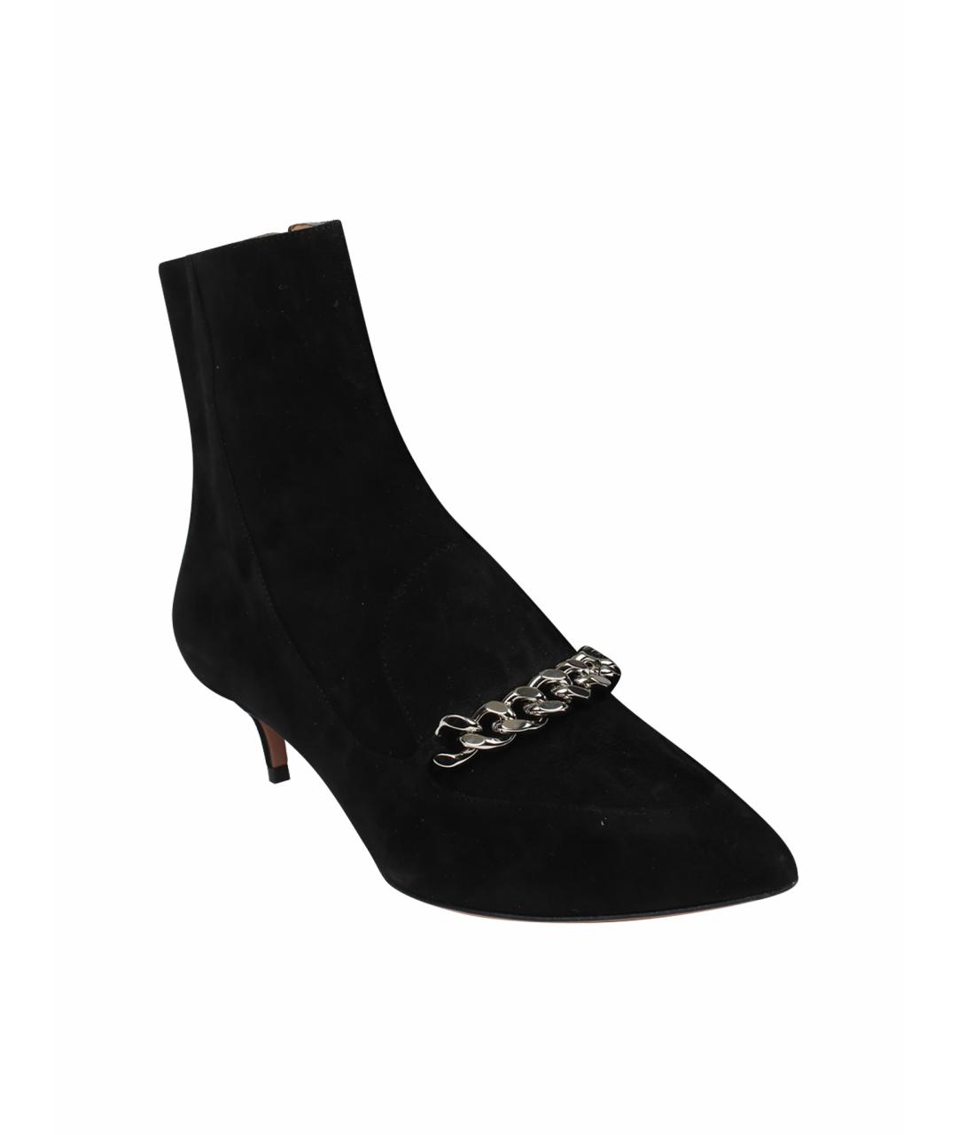 AQUAZZURA Черные замшевые ботильоны, фото 1