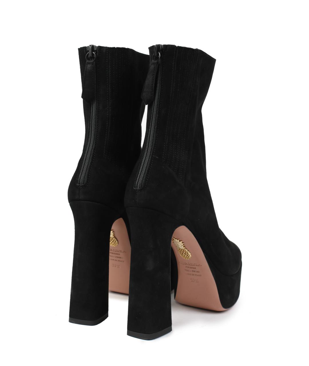 AQUAZZURA Черные замшевые ботильоны, фото 4