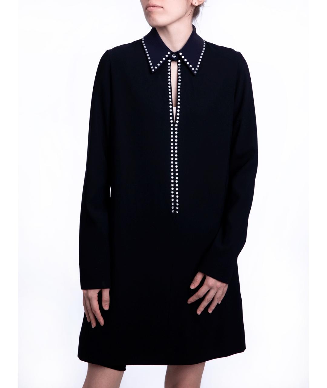 VICTORIA BECKHAM Темно-синее повседневное платье, фото 3