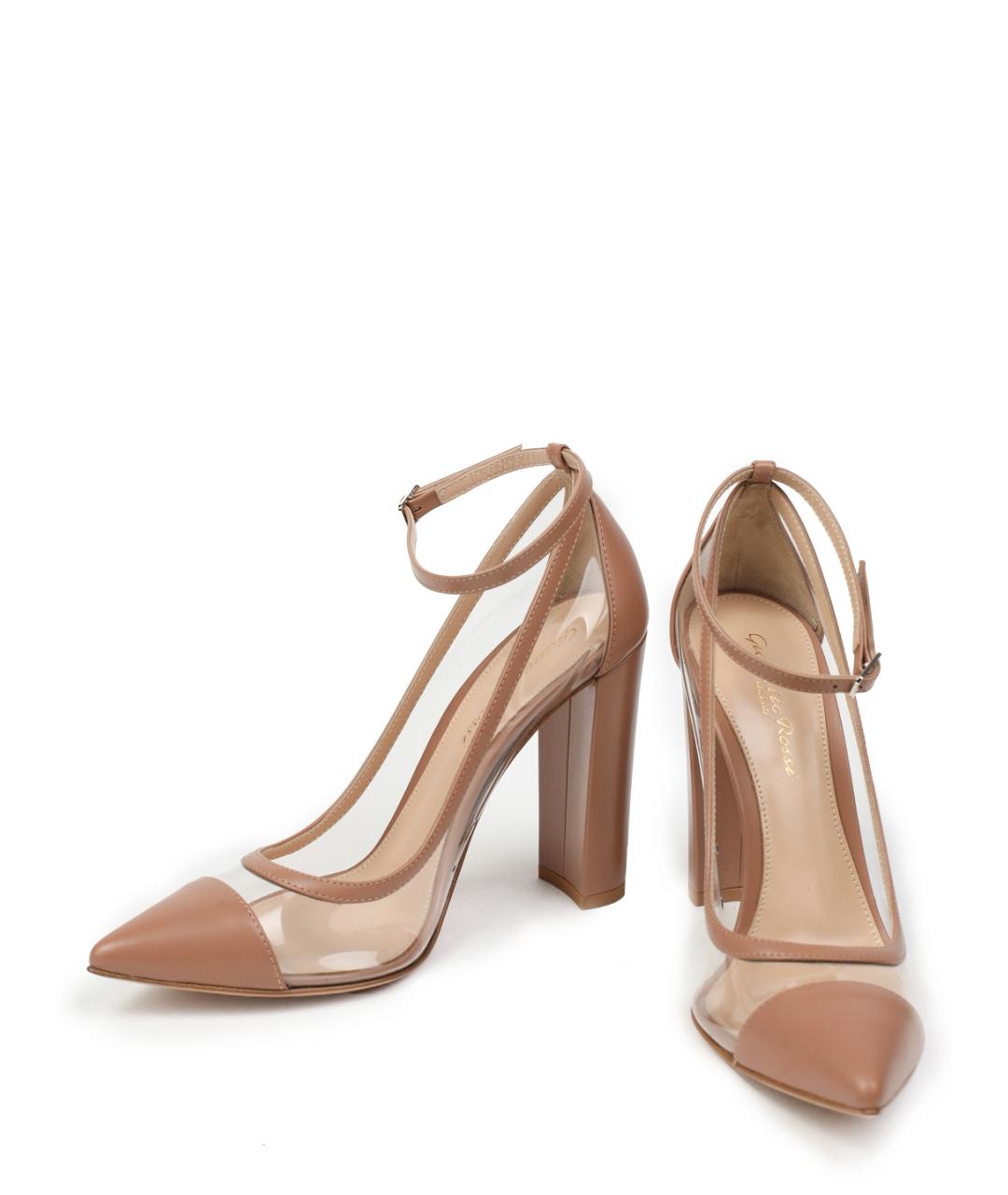 GIANVITO ROSSI Бежевые кожаные туфли, фото 5