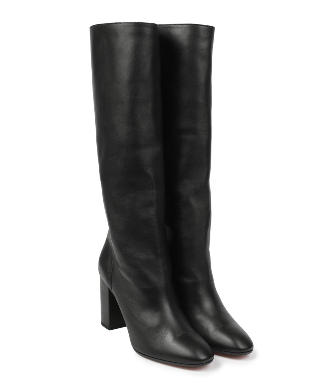 AQUAZZURA Черные кожаные сапоги, фото 1