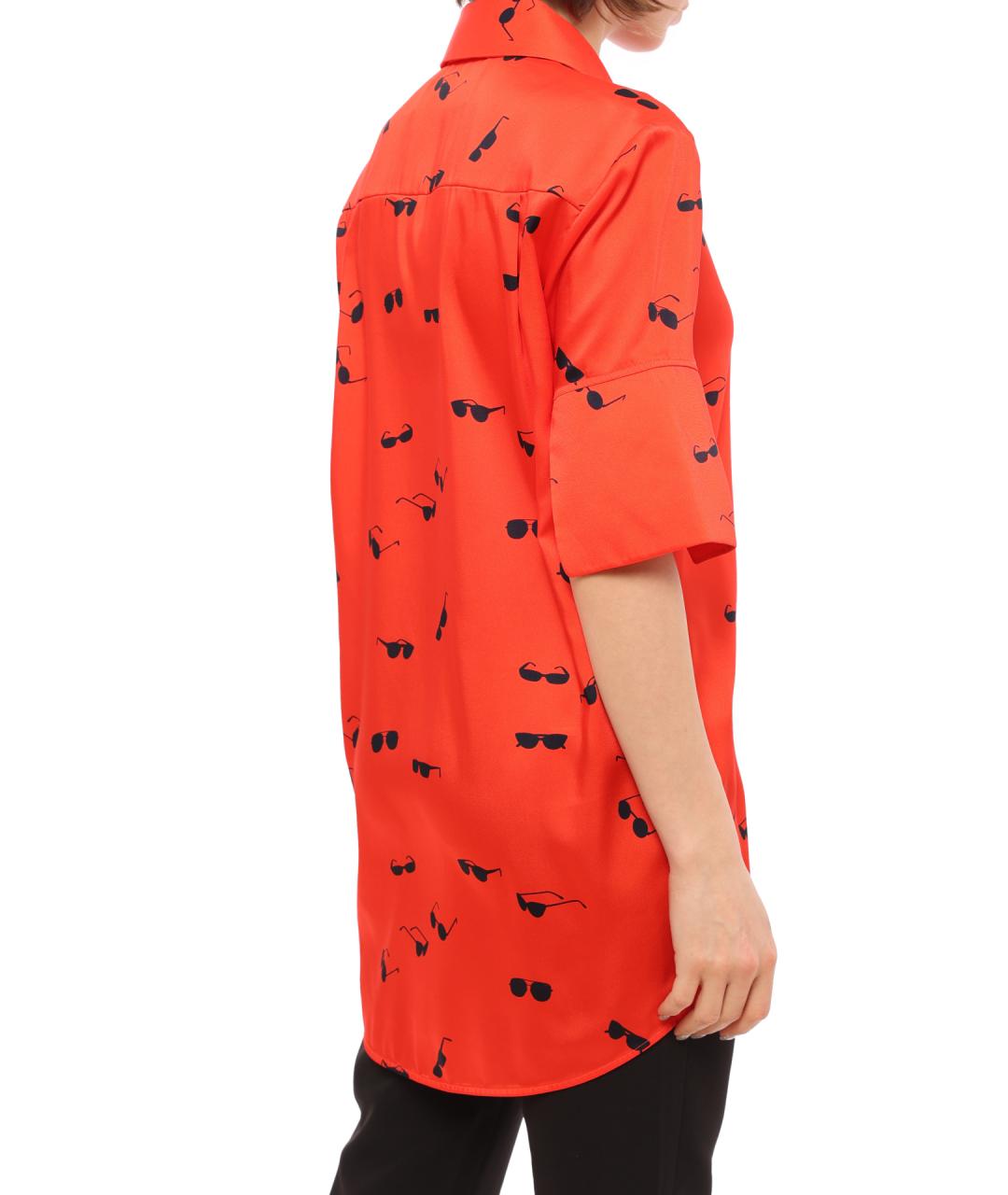 VICTORIA BECKHAM Красная полиэстеровая рубашка, фото 4