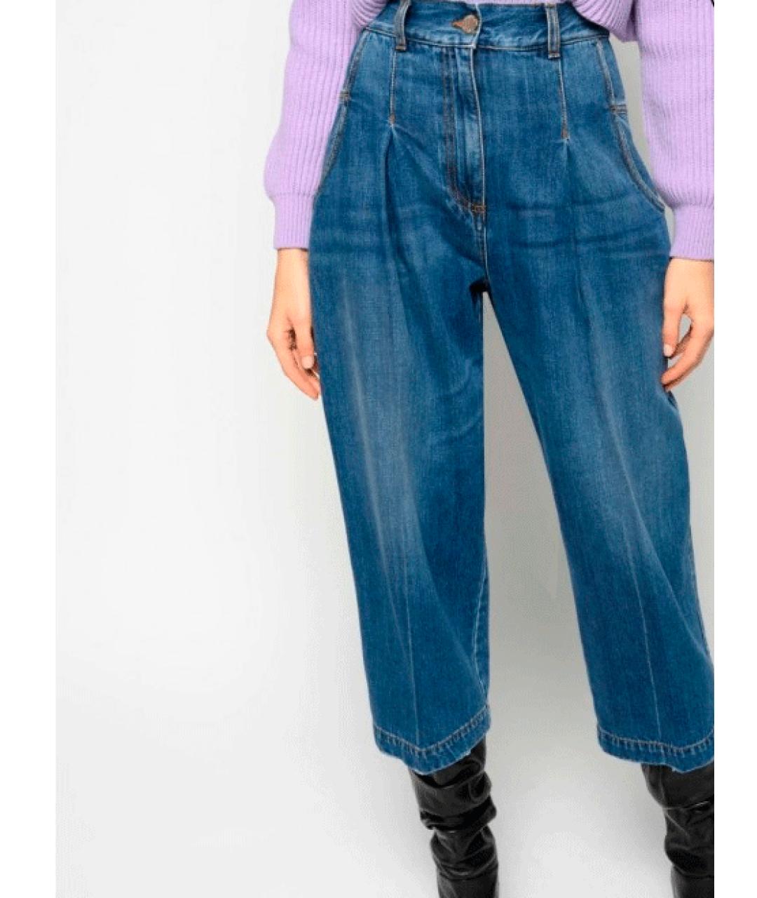 PINKO Синие хлопковые прямые джинсы, фото 3