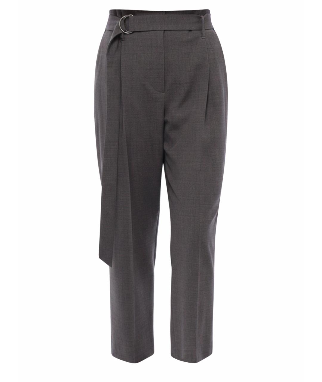 BRUNELLO CUCINELLI Серые шерстяные прямые брюки, фото 1