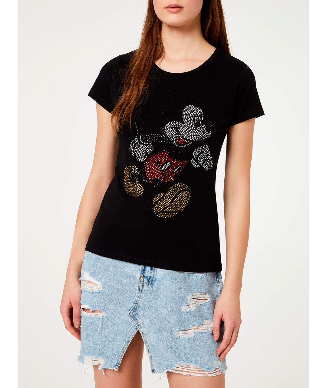 LIU JO Черная хлопковая футболка, фото 5