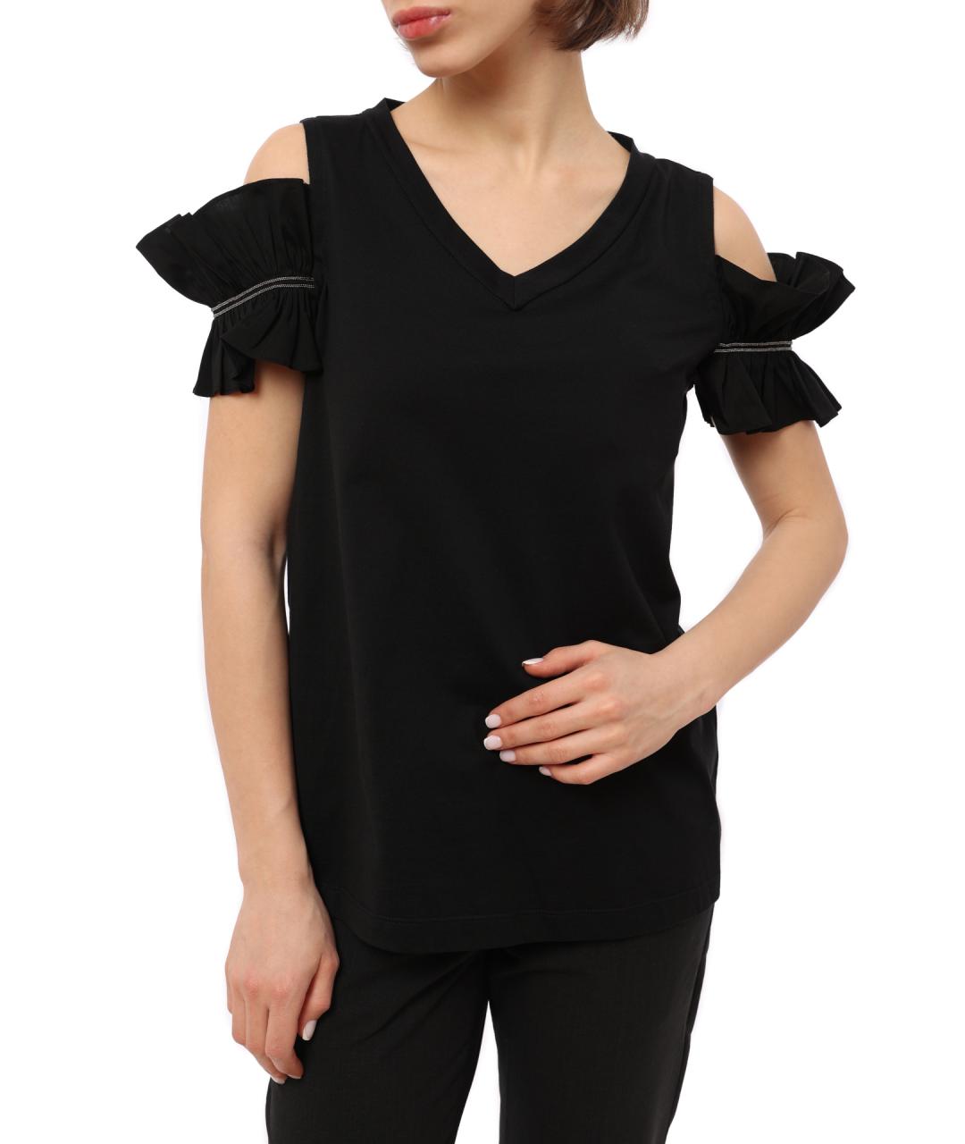 BRUNELLO CUCINELLI Черная майка, фото 7