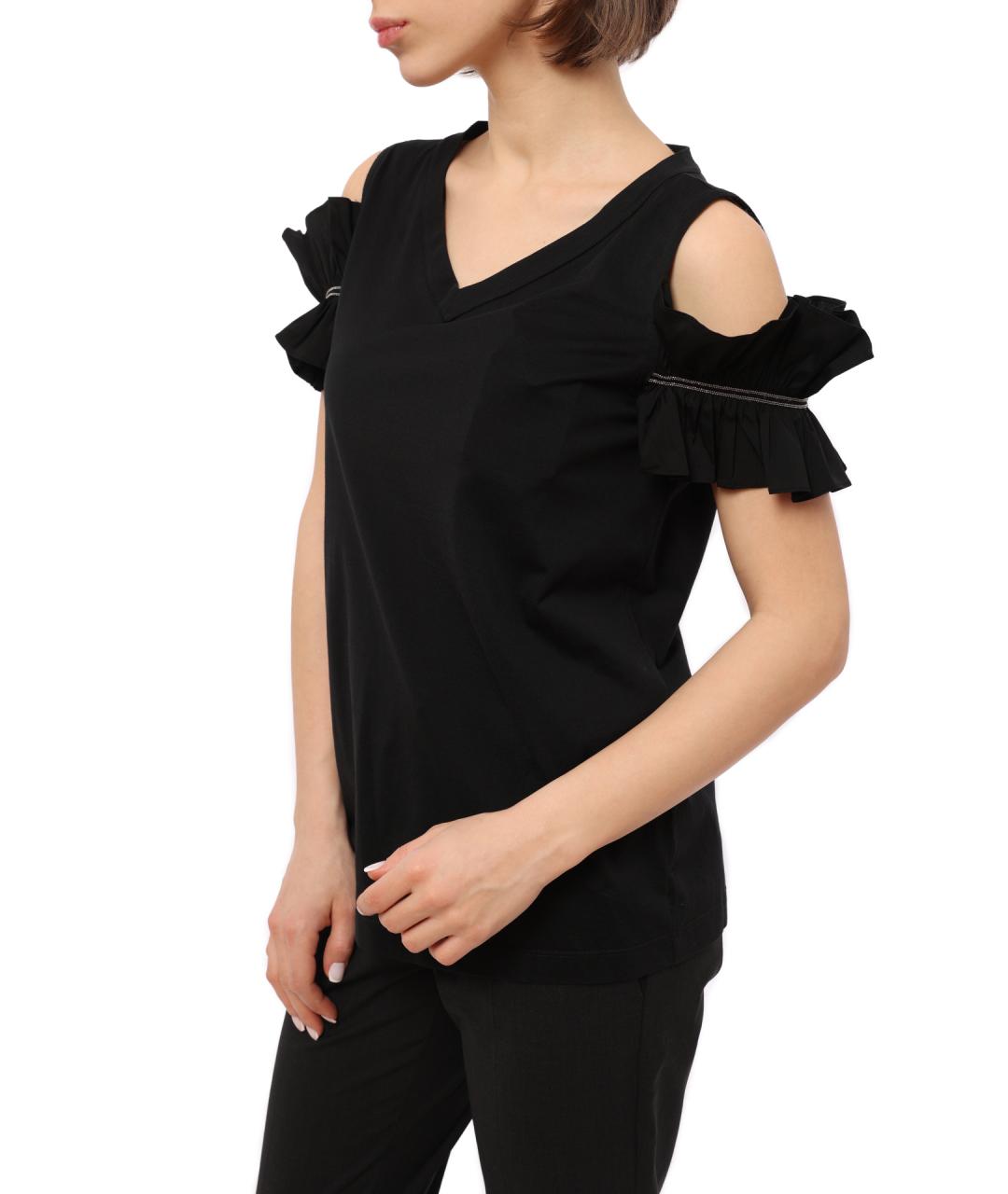 BRUNELLO CUCINELLI Черная майка, фото 3