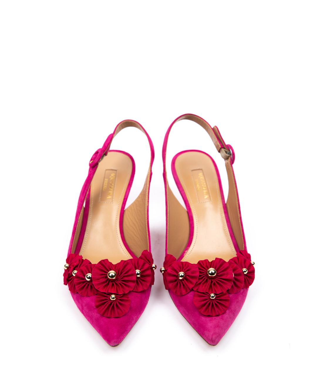 AQUAZZURA Фуксия замшевые туфли, фото 2