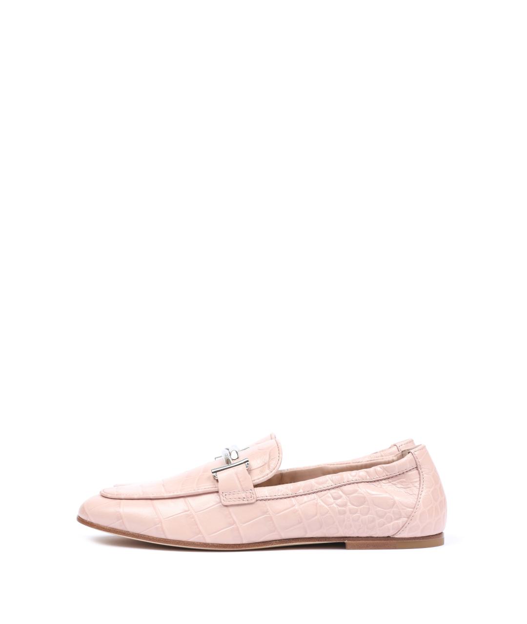 TOD'S Розовые кожаные лоферы, фото 5