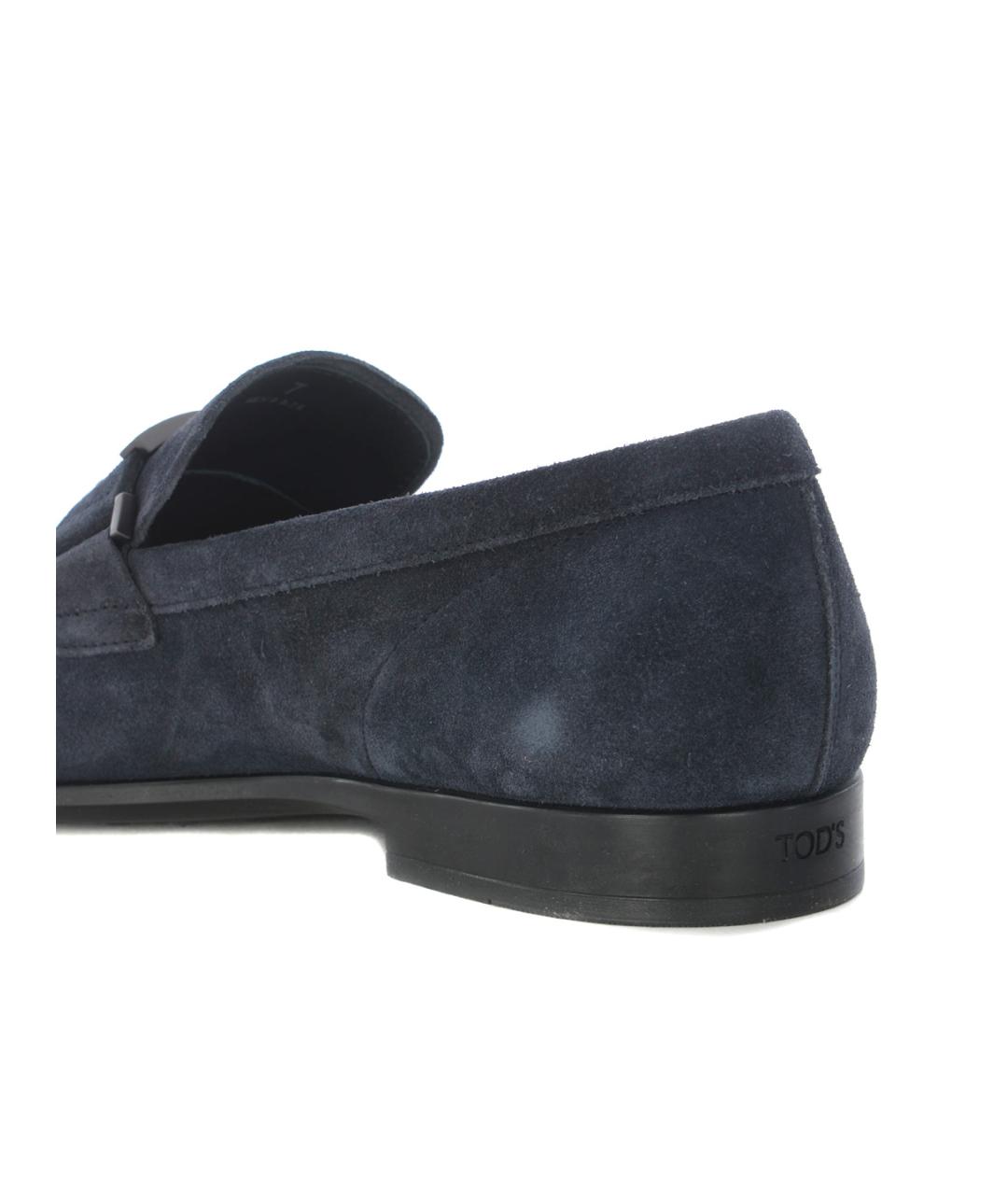 TOD'S Темно-синие замшевые лоферы, фото 4
