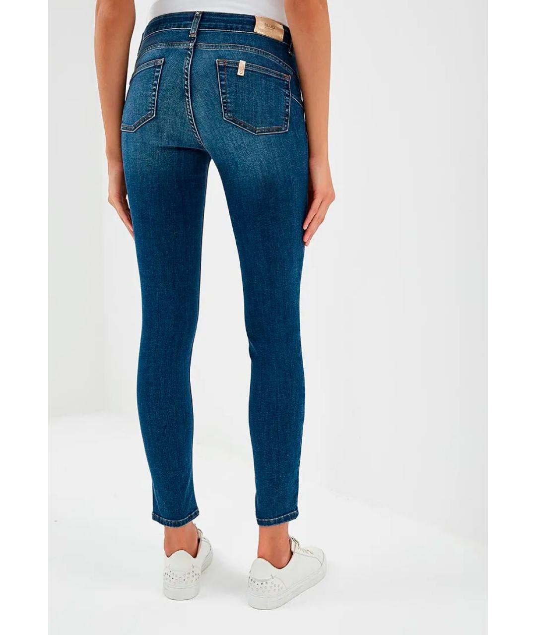 LIU JO Синие хлопковые джинсы слим, фото 3