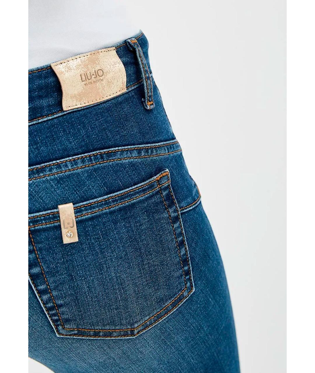 LIU JO Синие хлопковые джинсы слим, фото 2