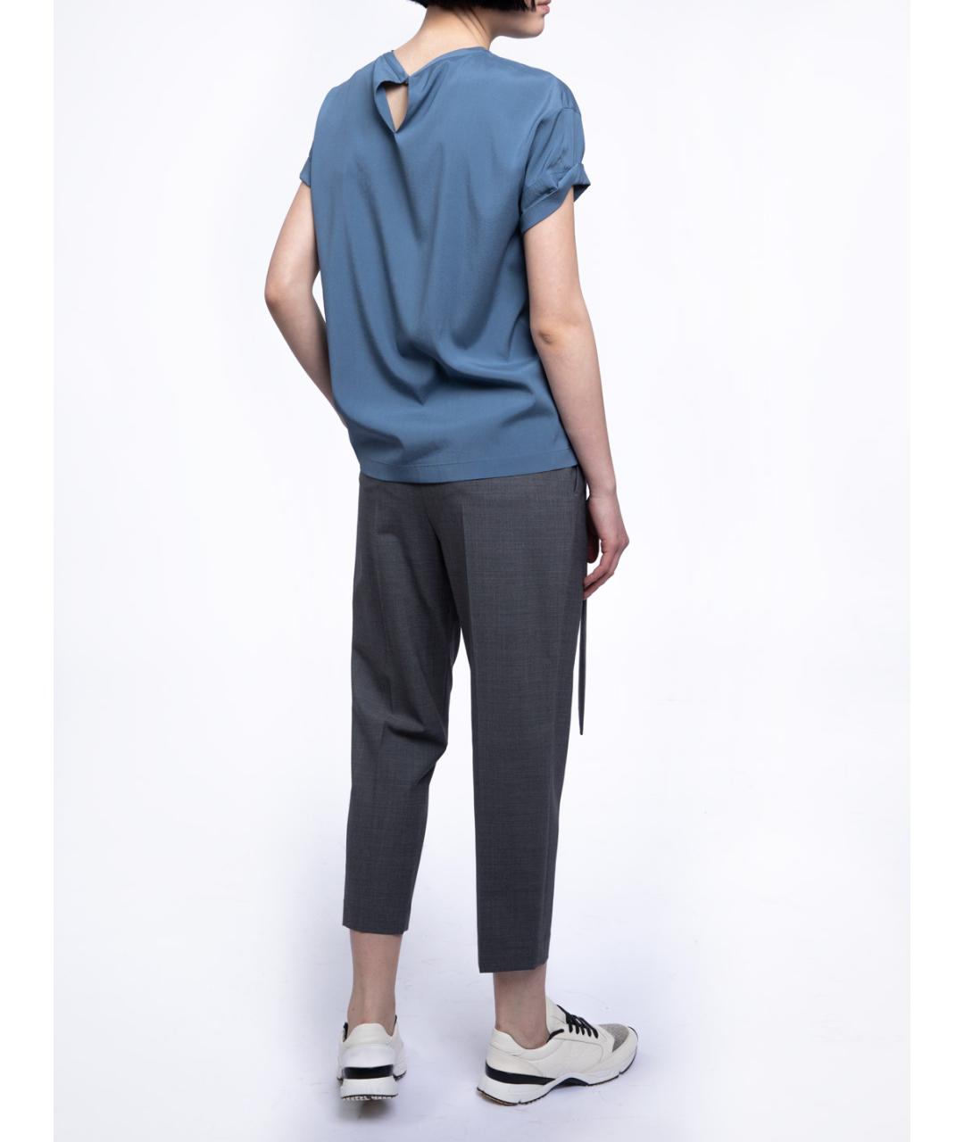 BRUNELLO CUCINELLI Голубая майка, фото 5