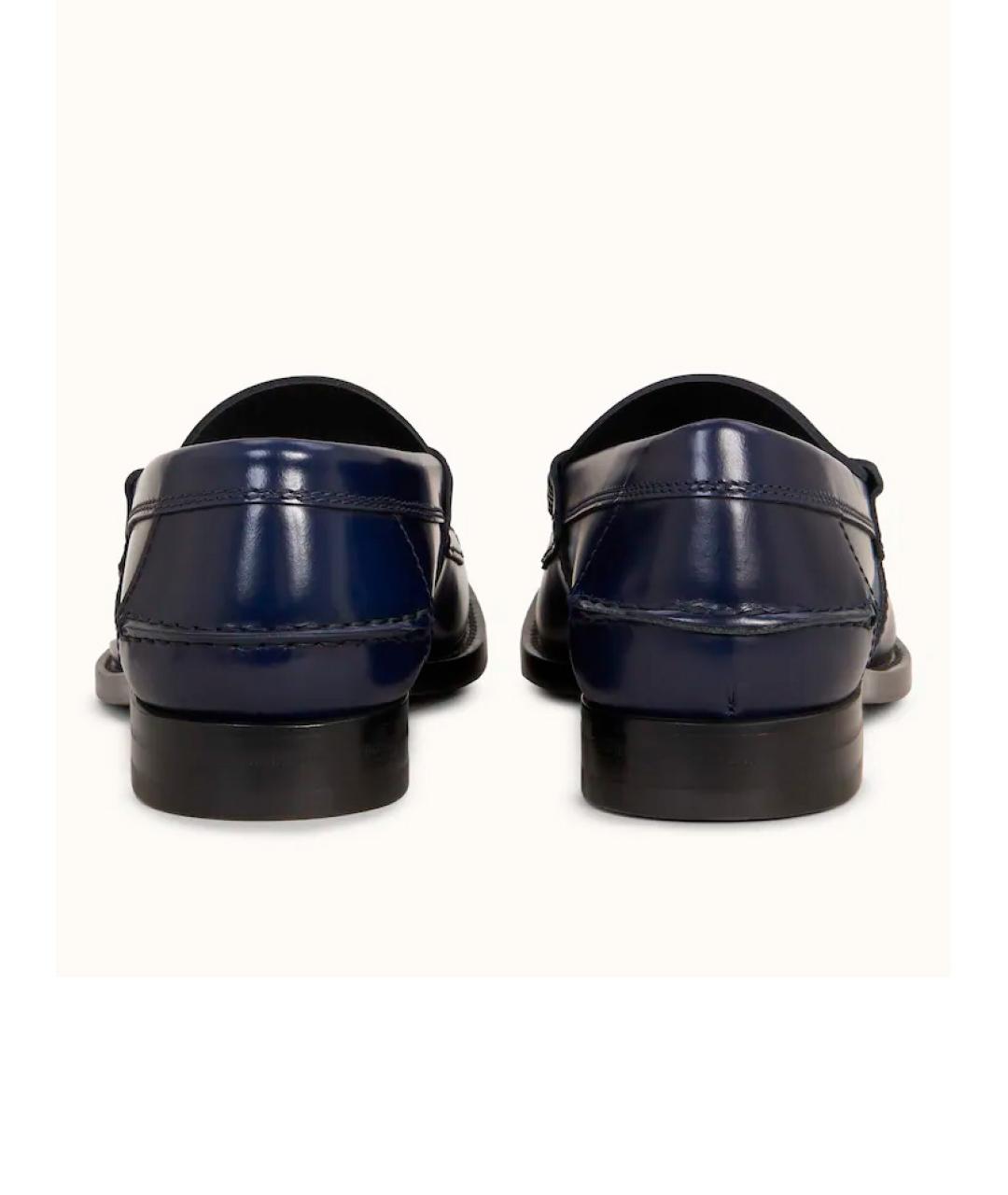 TOD'S Синие кожаные лоферы, фото 3