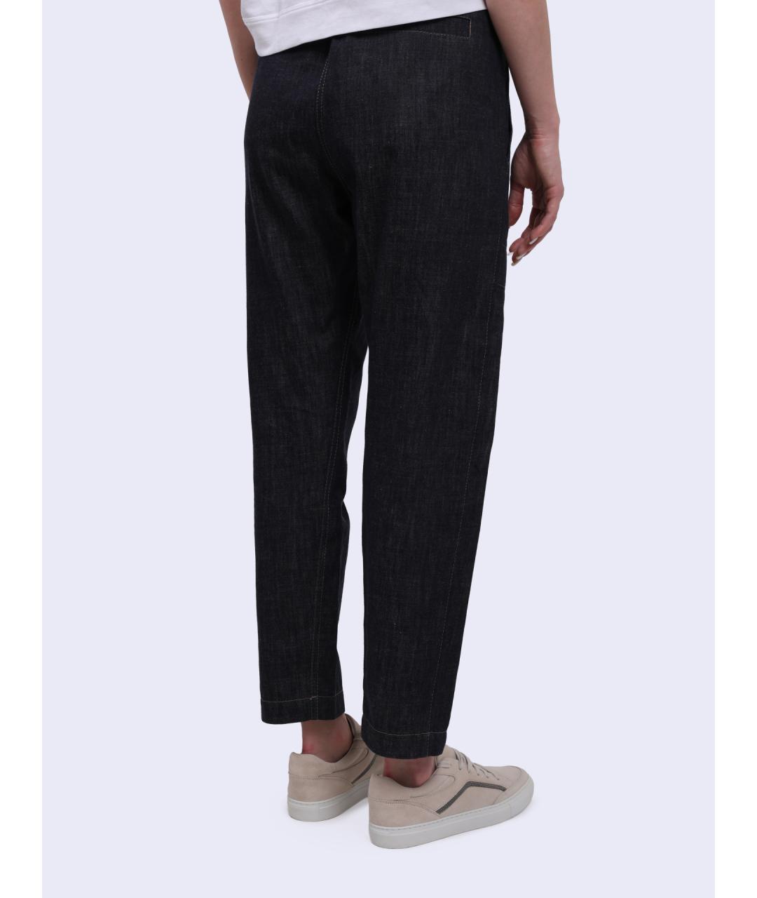 BRUNELLO CUCINELLI Синие хлопковые прямые джинсы, фото 5