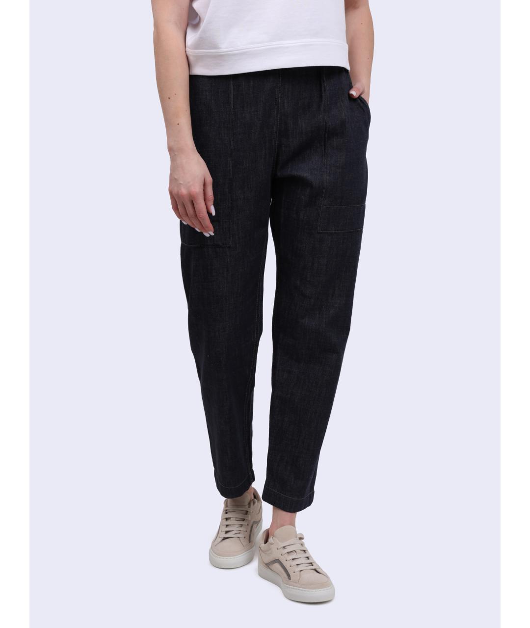 BRUNELLO CUCINELLI Синие хлопковые прямые джинсы, фото 6