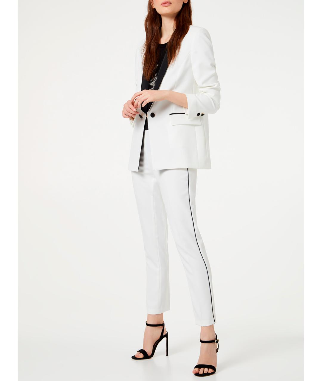 LIU JO Белые прямые брюки, фото 5