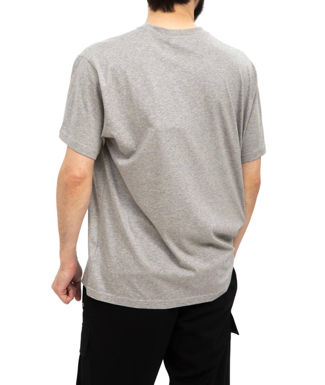 BURBERRY Серая хлопковая футболка, фото 4