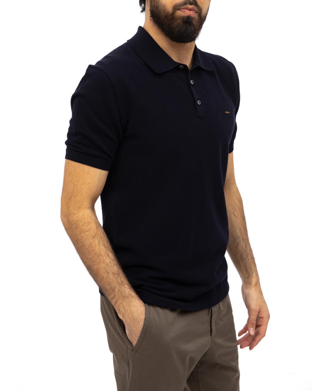 ZEGNA Синее поло с коротким рукавом, фото 3