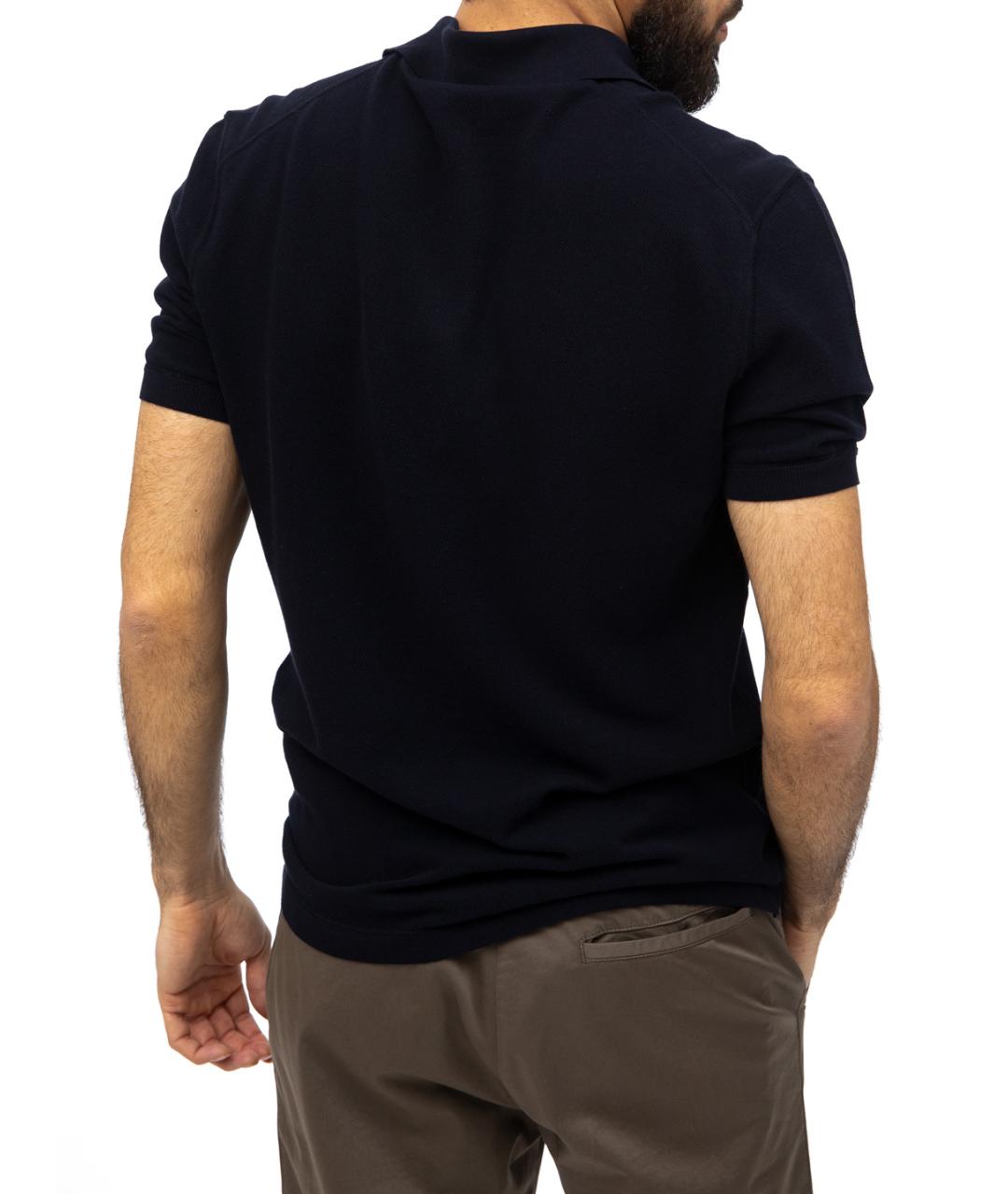 ZEGNA Синее поло с коротким рукавом, фото 4