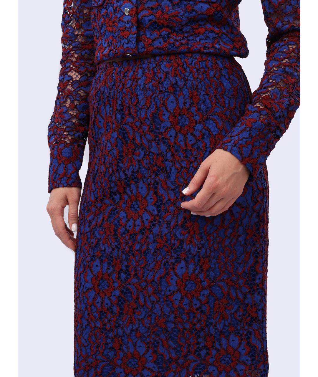 CALVIN KLEIN Фиолетовая хлопковая юбка миди, фото 5