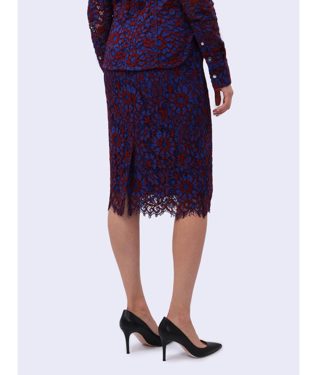 CALVIN KLEIN Фиолетовая хлопковая юбка миди, фото 4