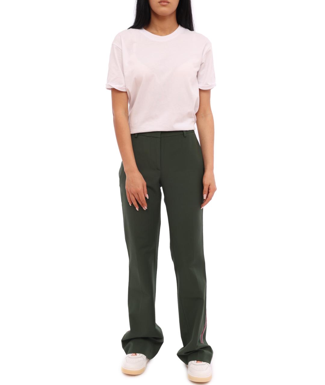 CALVIN KLEIN Зеленые прямые брюки, фото 1