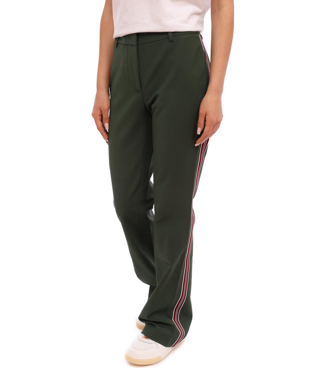 CALVIN KLEIN Зеленые прямые брюки, фото 3