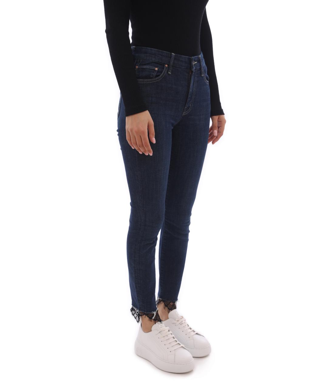 MOTHER Синие джинсы слим, фото 4