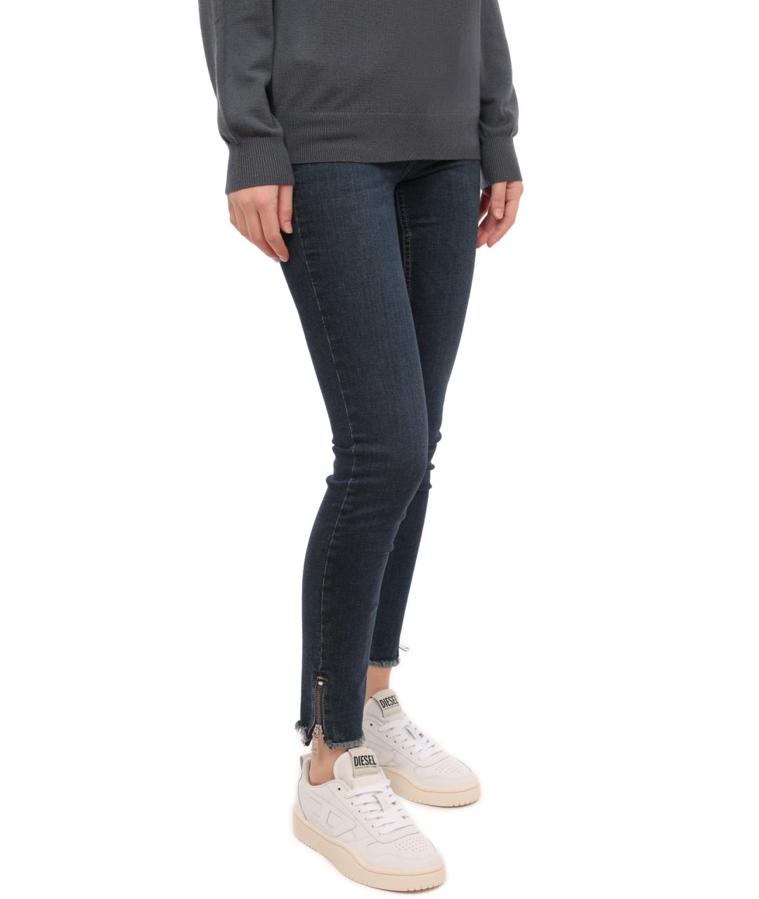 LIU JO Синие хлопковые прямые джинсы, фото 3