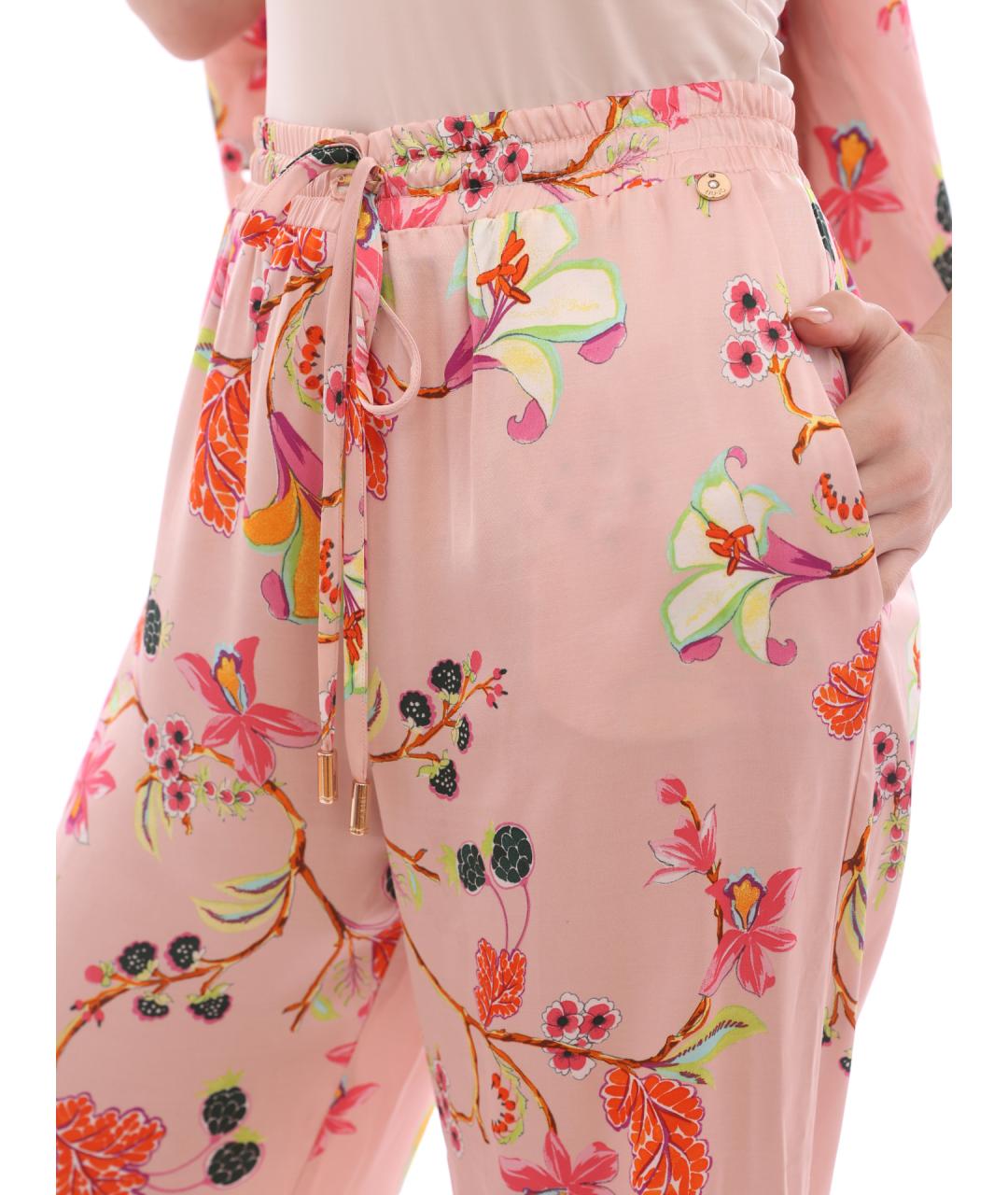 LIU JO Розовые прямые брюки, фото 3