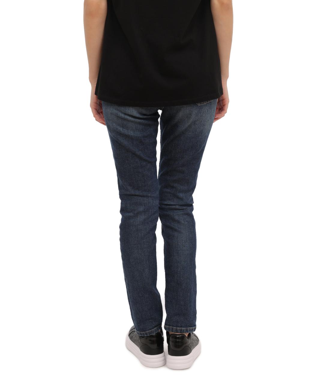 LIU JO Синие хлопковые джинсы слим, фото 4