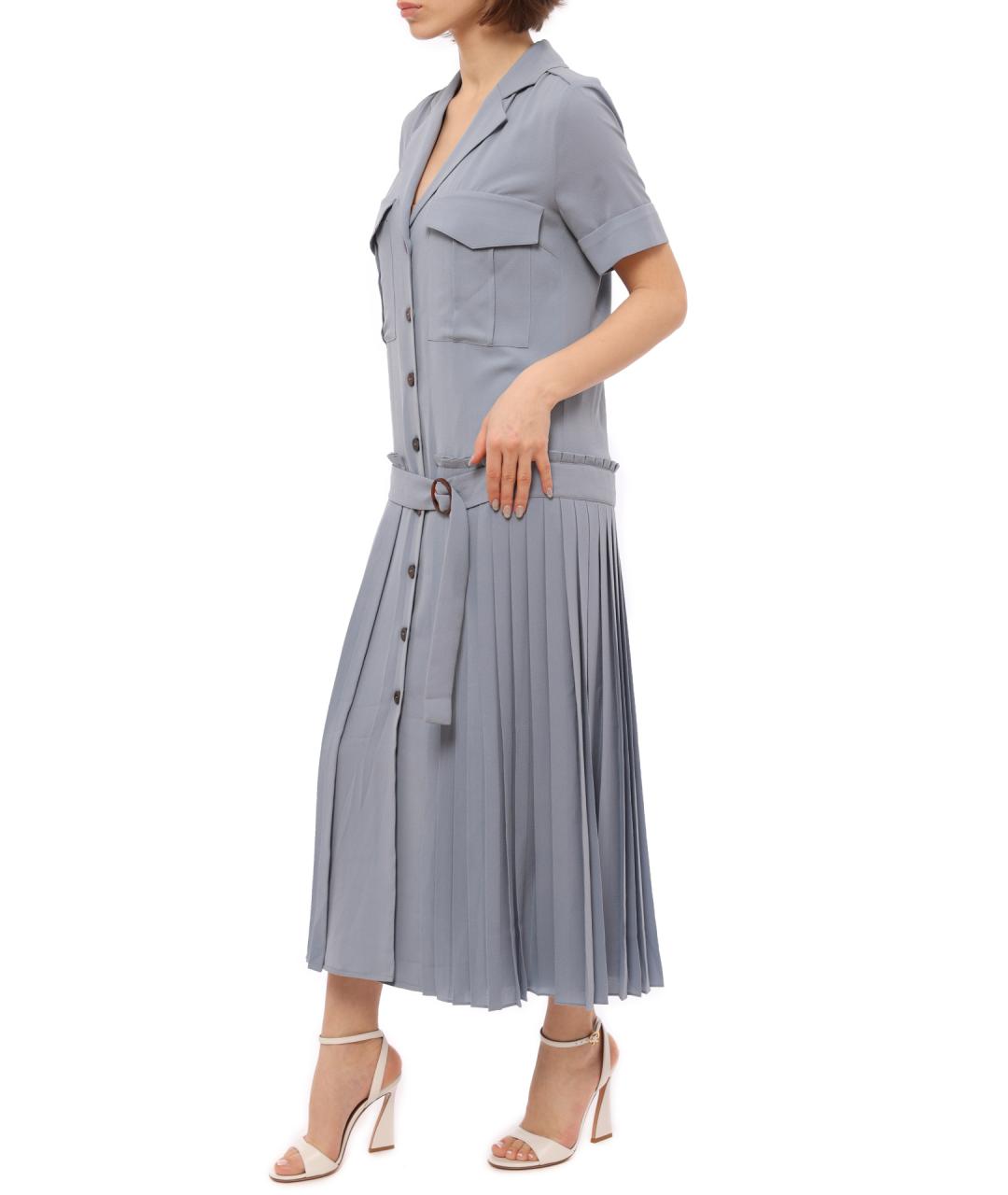 VICTORIA BECKHAM Голубое повседневное платье, фото 3