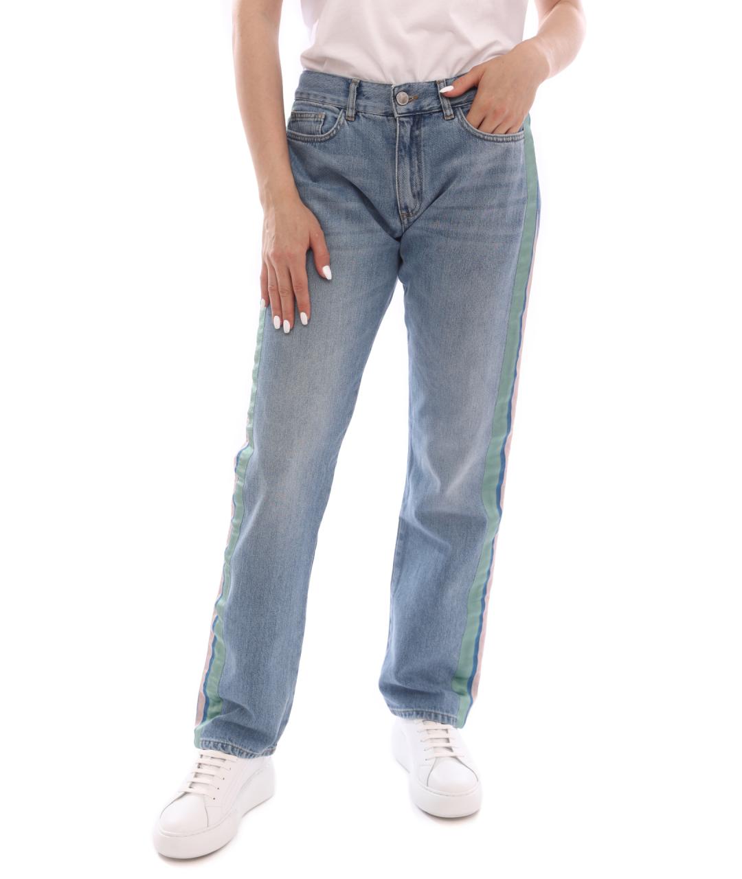 VICTORIA BECKHAM Синие прямые джинсы, фото 1