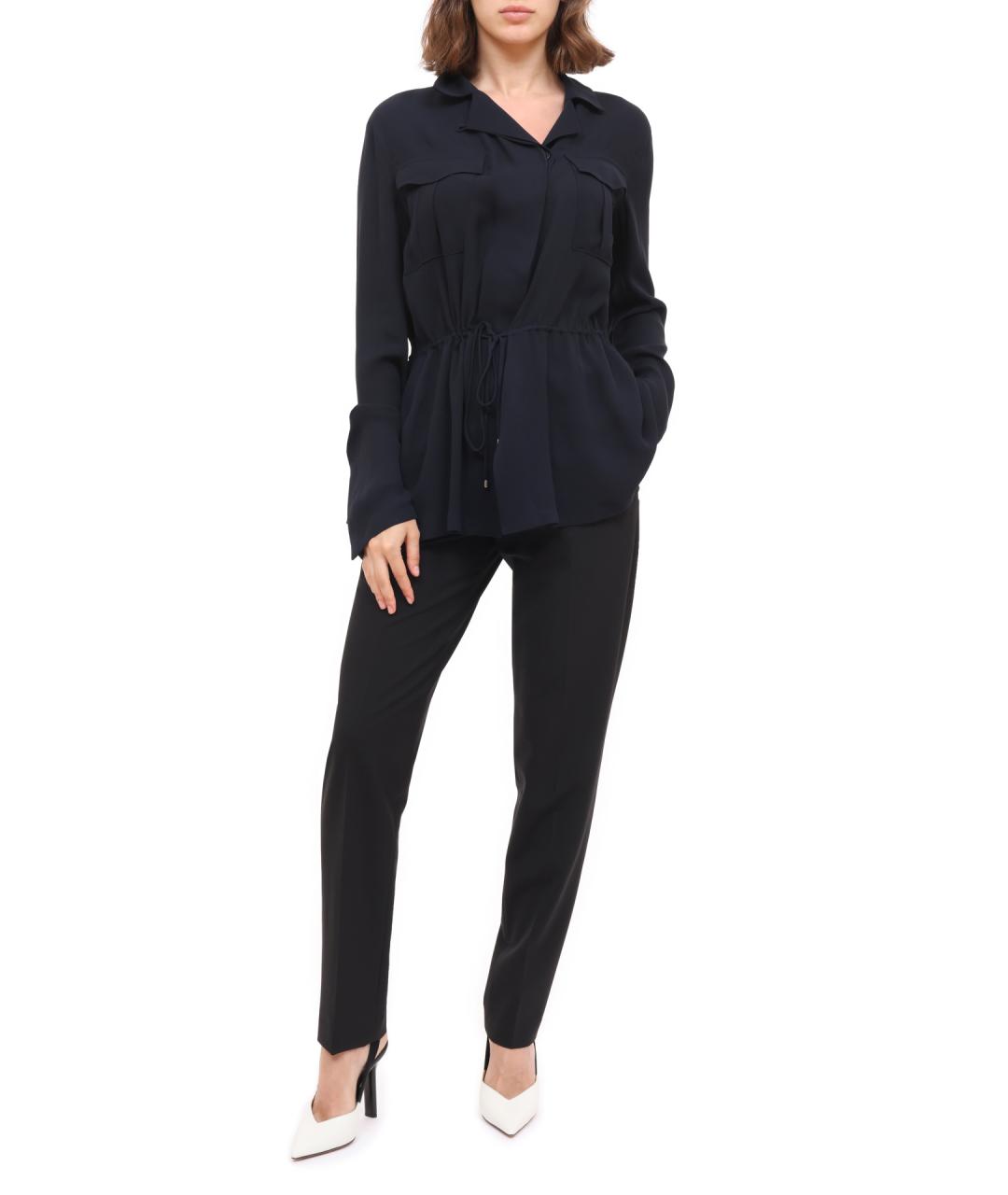 THEORY Темно-синяя блузы, фото 2