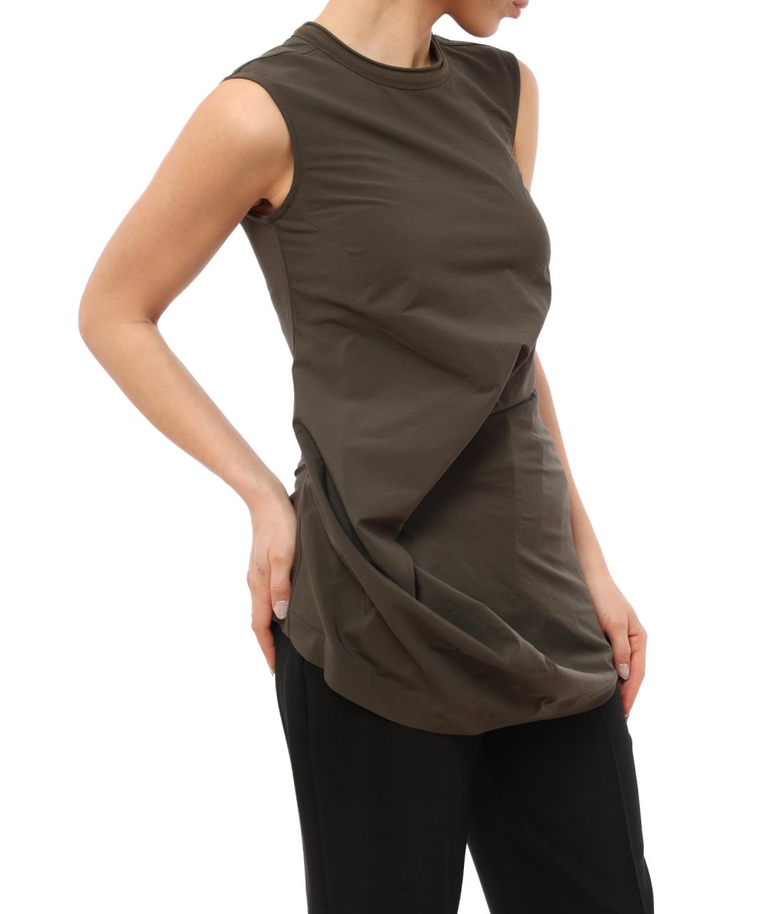 RICK OWENS Зеленая майка, фото 2