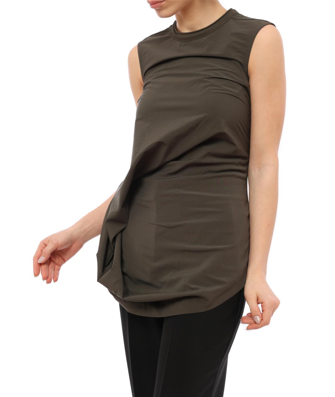 RICK OWENS Зеленая майка, фото 3