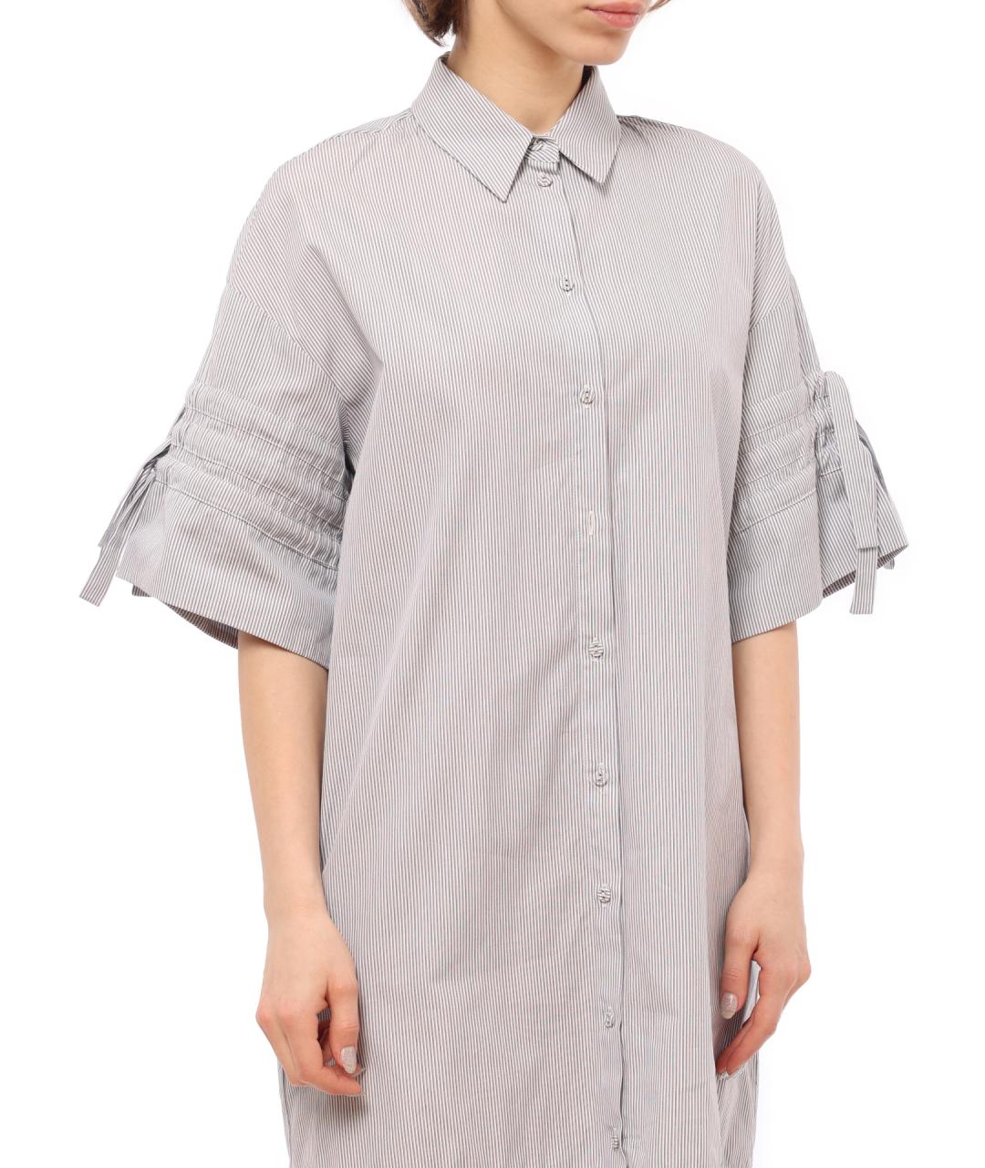 VICTORIA BECKHAM Серое повседневное платье, фото 2