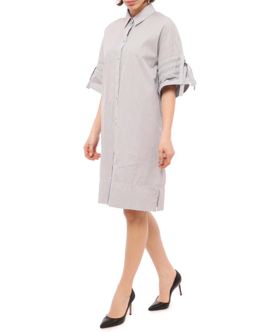 VICTORIA BECKHAM Серое повседневное платье, фото 3