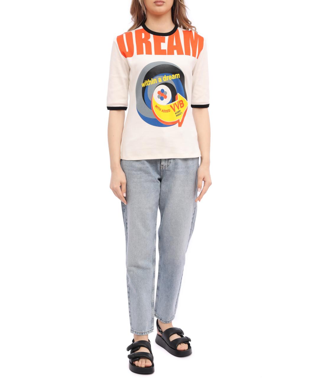 VICTORIA BECKHAM Белая хлопковая футболка, фото 2