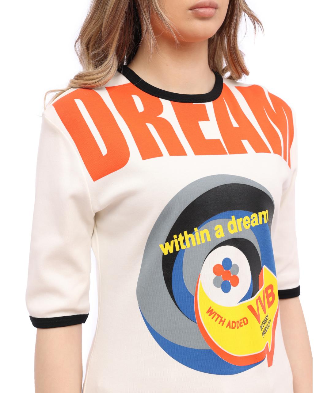 VICTORIA BECKHAM Белая хлопковая футболка, фото 5